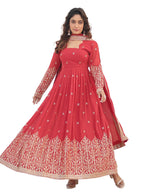 Fashion Basket Goergette Kurta With Duptta Orange