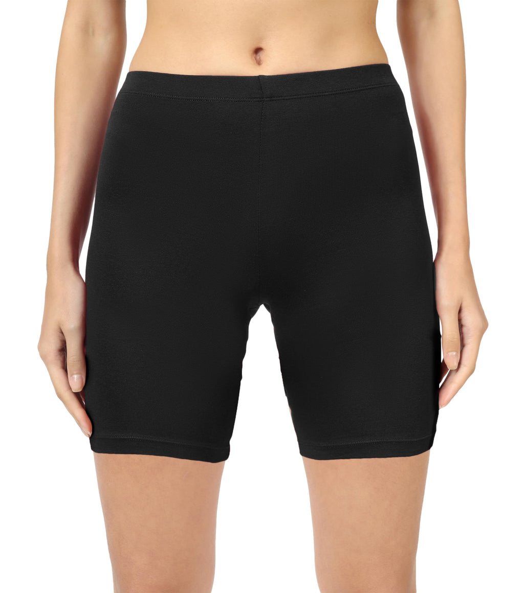 SHODOX Womens Anti Bacterial Cycling Shorts, Under Skirt Biker Shorts, High Waist Stretchable Yoga Shorts & Gym Workout Skin Fi