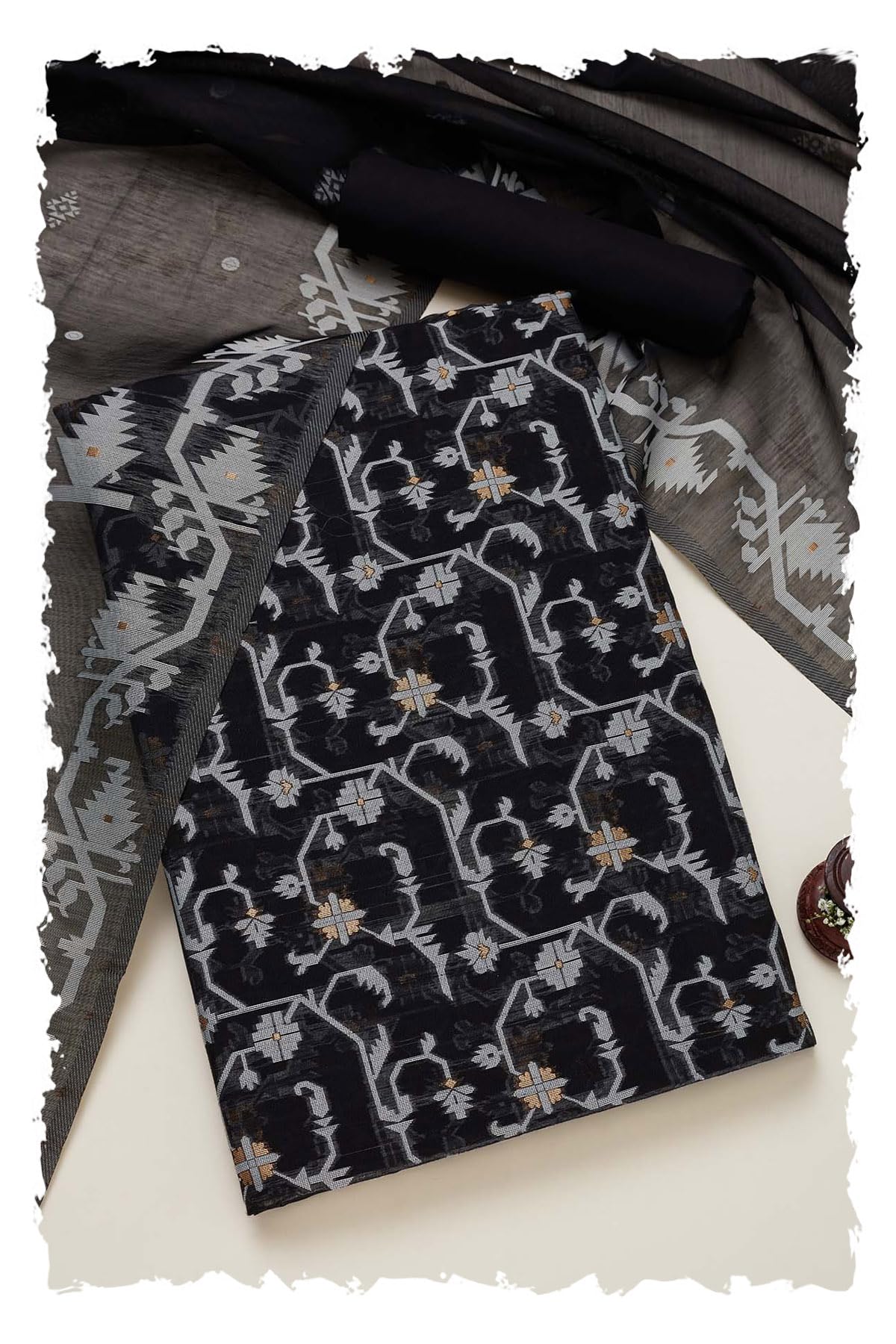 Soch Women Chanderi Jamdani Unstitch Dress Material