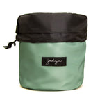 Jadyn Cinch Top Compact Travel Makeup Bag and Cosmetic Organizer for Women (Sage Green)
