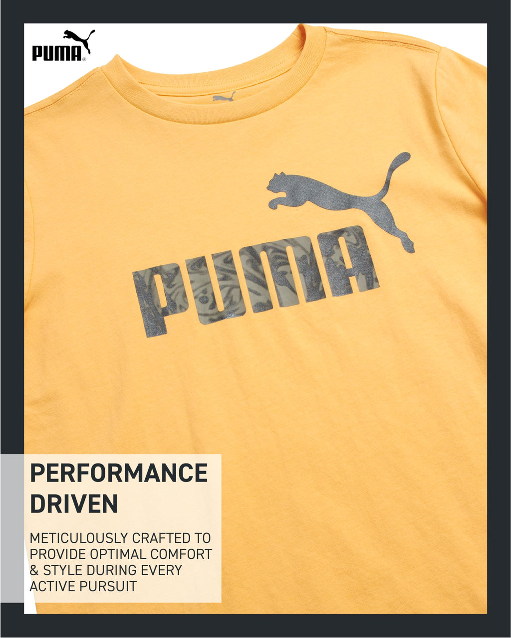PUMA Boys' T-Shirt - Cat Logo T-Shirt for Boys - Athletic Crewneck Short Sleeve Tee (S-XL), Size X-Large, Apricot