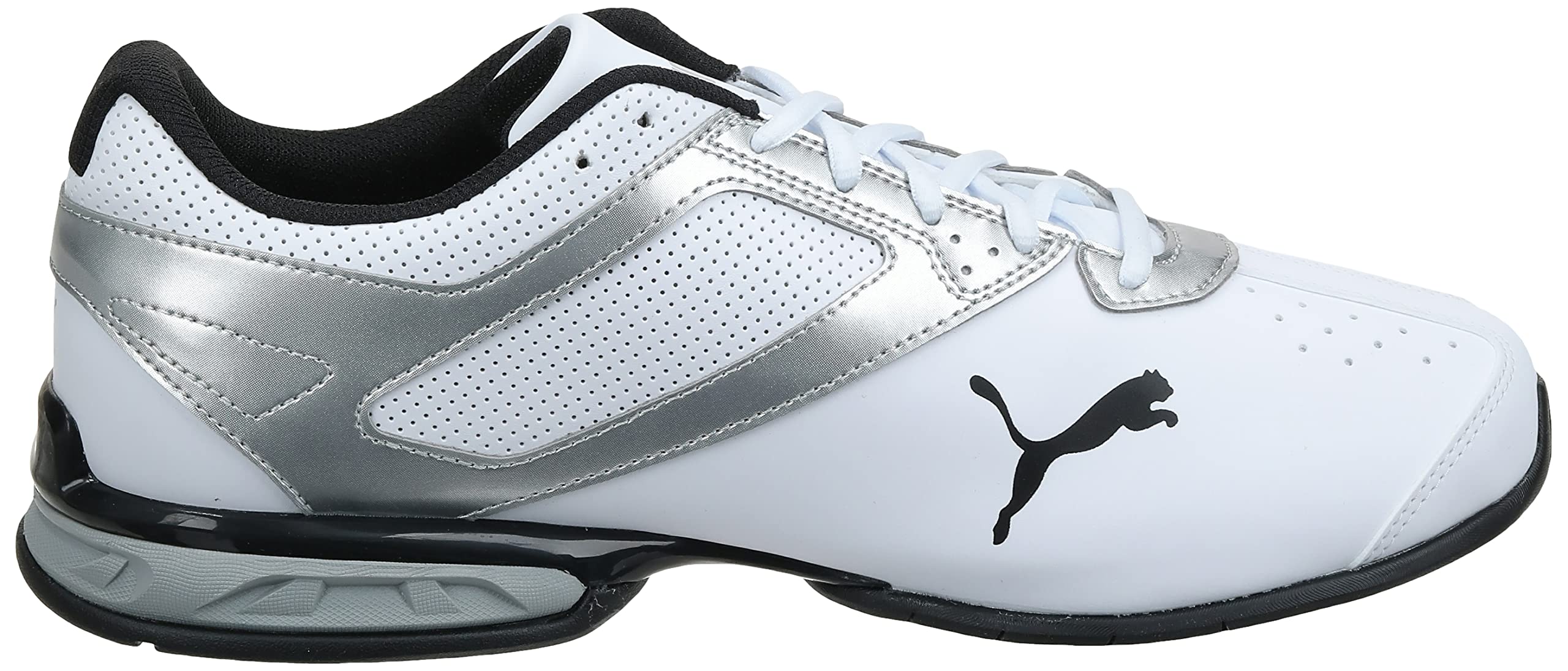 PUMA Men's TAZON 6 FM Cross Training Sneaker, Puma White-Puma Silver-Puma Black, 10.5