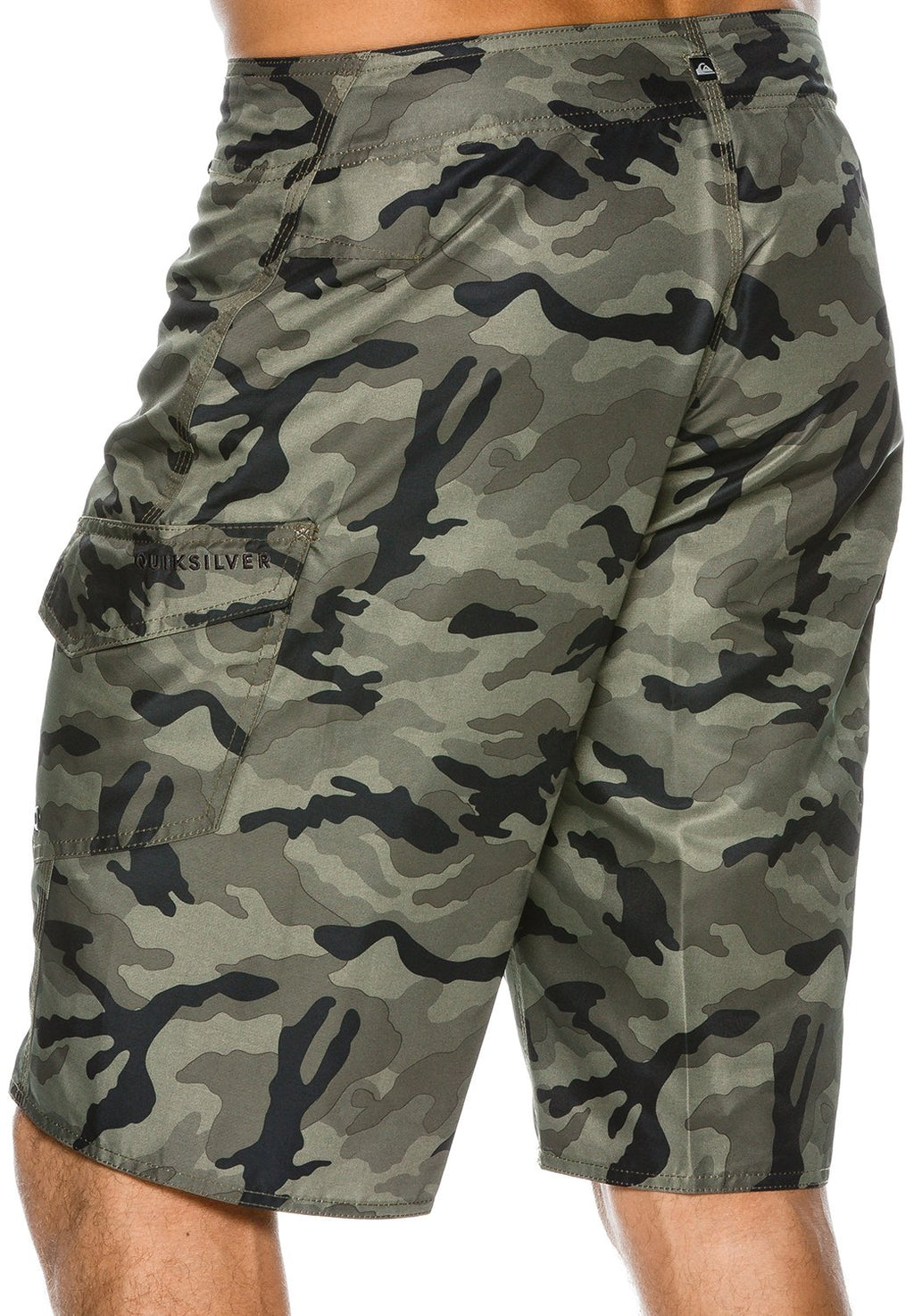 Quiksilver Men's Standard Manic 22 Inch Length Cargo Pocket Boardshort Swim Trunk, Forest Night, 38