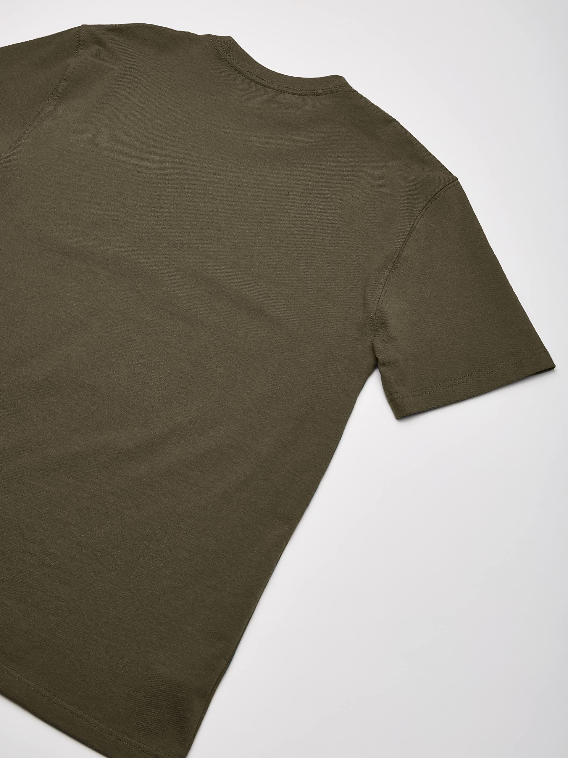 Dickies mens Heavyweight Crew Neck Short Sleeve Tee Henley Shirt, Black Olive, X-Large US