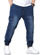 Noble Monk MenS Baggy Fit Jeans | Cargo Pocket | Denim Jeans | Streachable Jean For Men Indigo