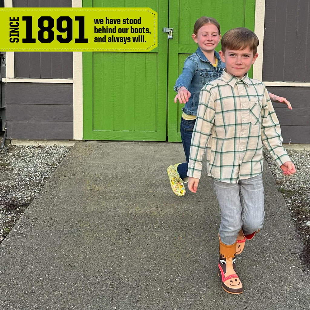 Western Chief Kids Mens Waterproof Printed Rain Boots with Easy Pull-On Handles (Toddler/Little Kid/Big Kid) Hayden Horse 12 Lit