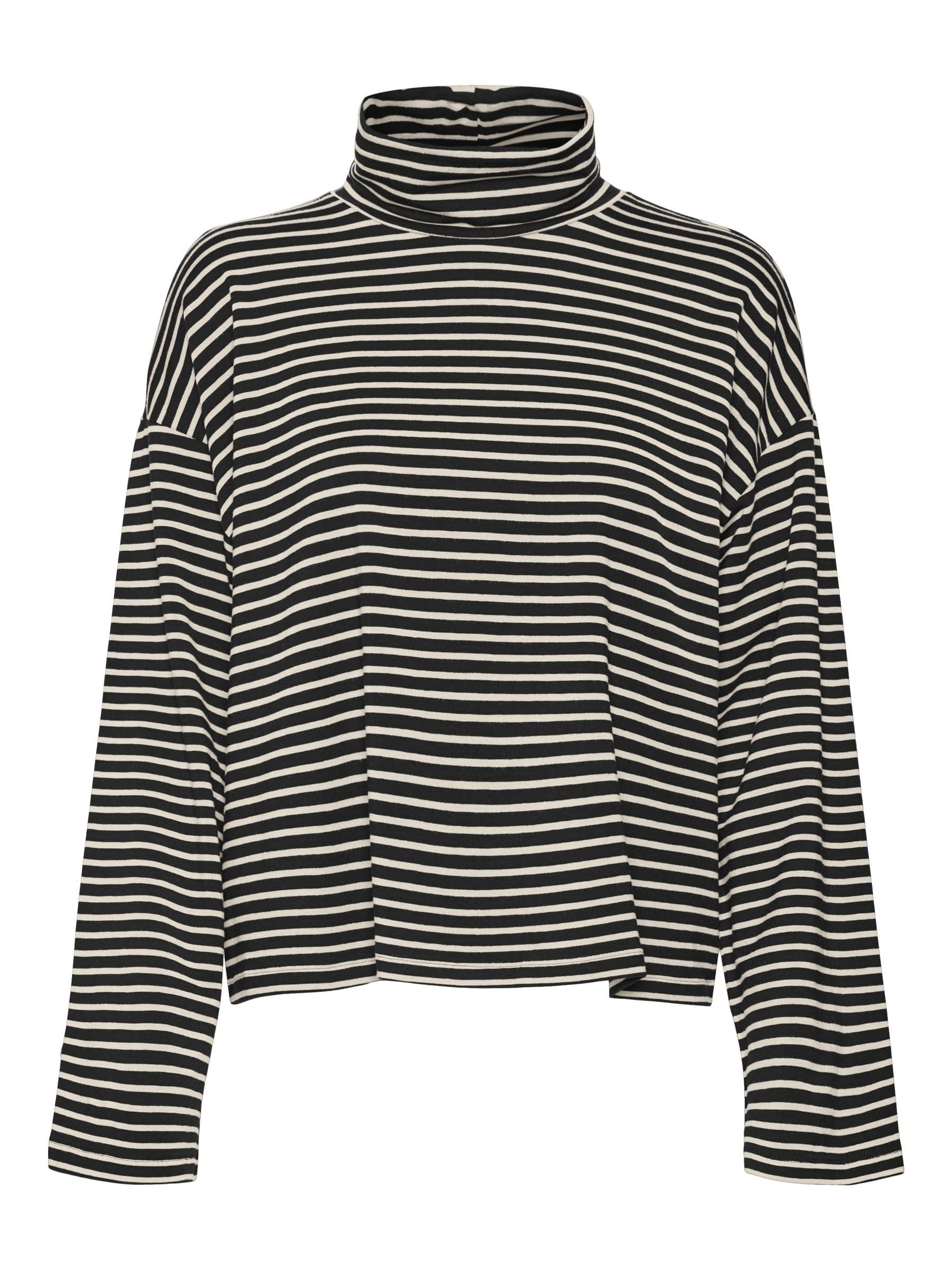 Vero Moda Women Solid Lyocell Tencel Regular Fit Black Top