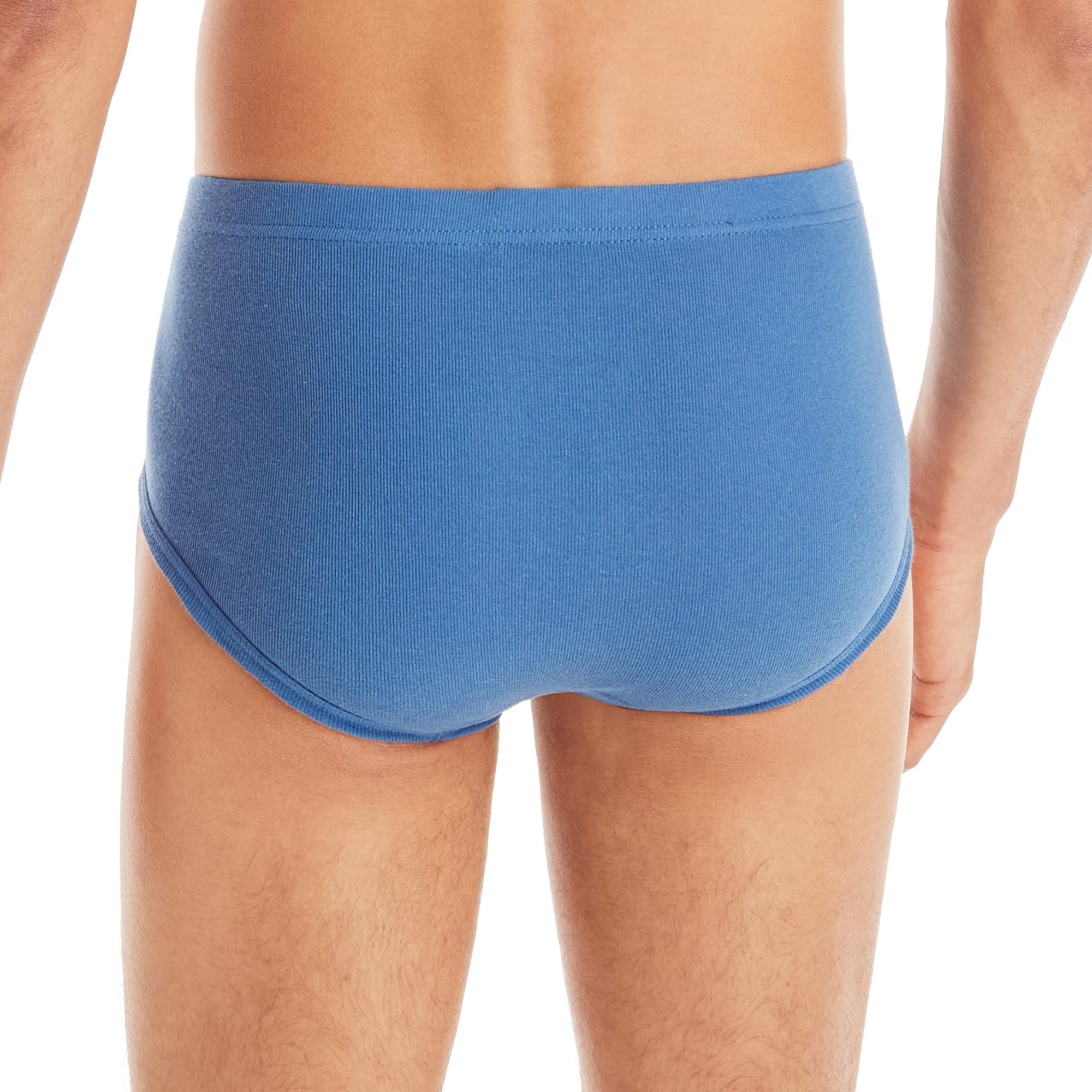 Hanes Men's Underwear Briefs, Mid-Rise, Moisture-Wicking, Assorted Solids 6-Pack, Medium