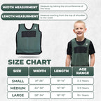 Weighted Vest for Kids - Adjustable Compression Vest, Medium (Ages 5-9), 6 Removable Weights, Breathable Snug Fit