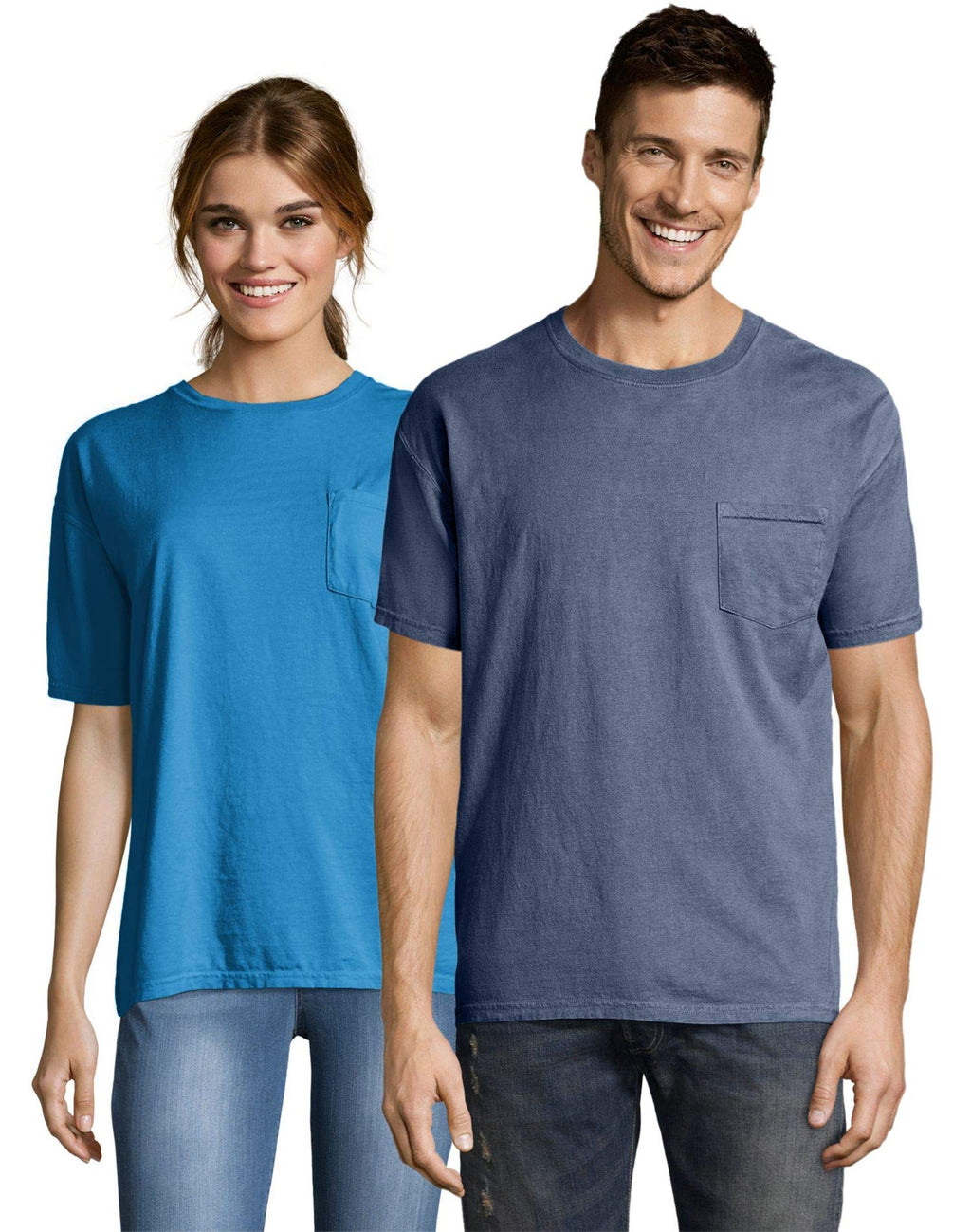 Unisex garment-Dyed T-Shirt with Pocket - BLAcK - S(D0102H7Y8DP)