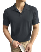 I ENTERPRISE Cotton Blend Regular Fit Round Spread Collar Solid Short Sleeve T-Shirt for Men & Boys Color :- Grey Size :-XL