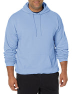 Hanes Men's Pullover EcoSmart Hooded Sweatshirt, Light Blue, Small
