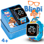 Blippi Kids LED Watch - Interactive Teaching Tool with Fun LED Lights, Durable Blue Strap, Educational Screen Time
