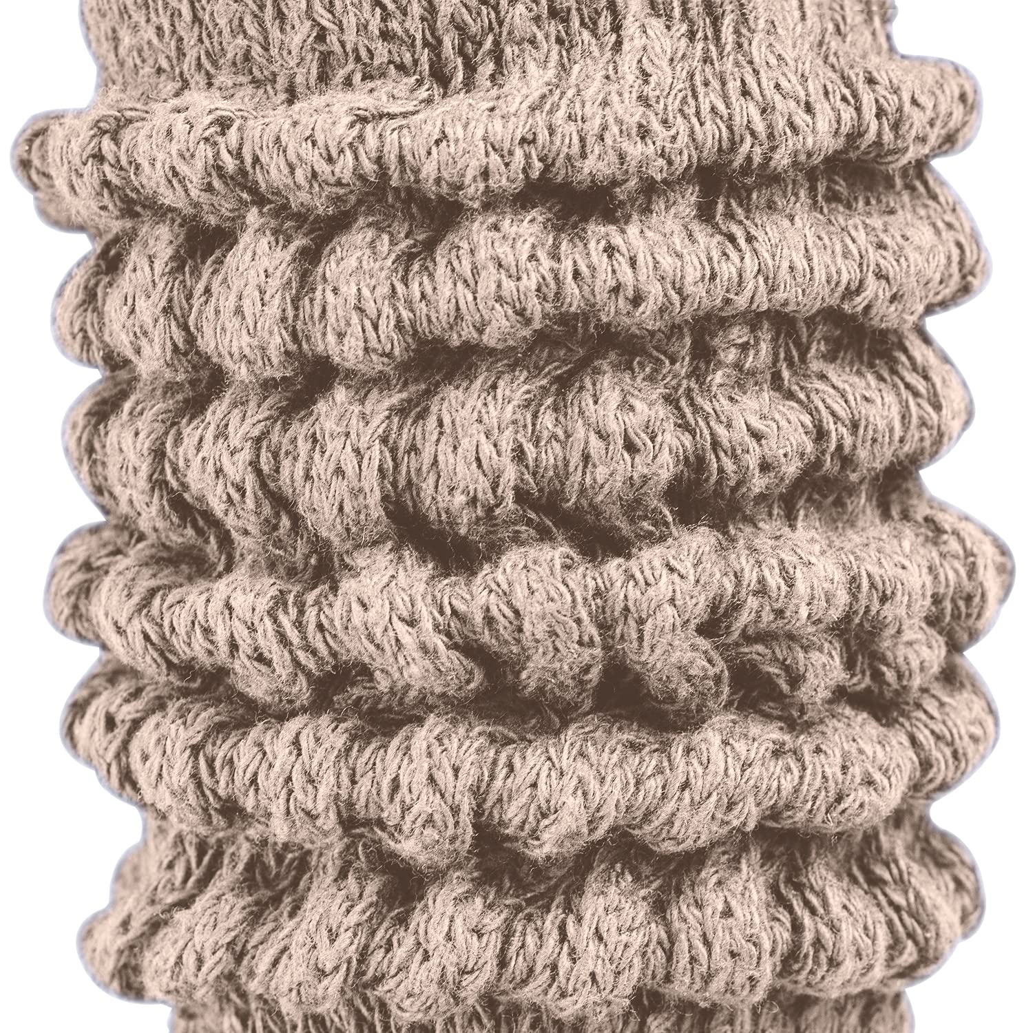 MDR Women's Extra Long & Heavy Slouch Cotton Wear at any Length Socks Made in USA 1 Pair Size 9 to 11 (Beige)