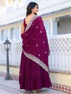 Fashion Basket Pink Georgette Anarkali Kurta For Women