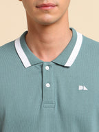 Dennis Lingo MenS Slim Fit Green Polo T-Shirt
