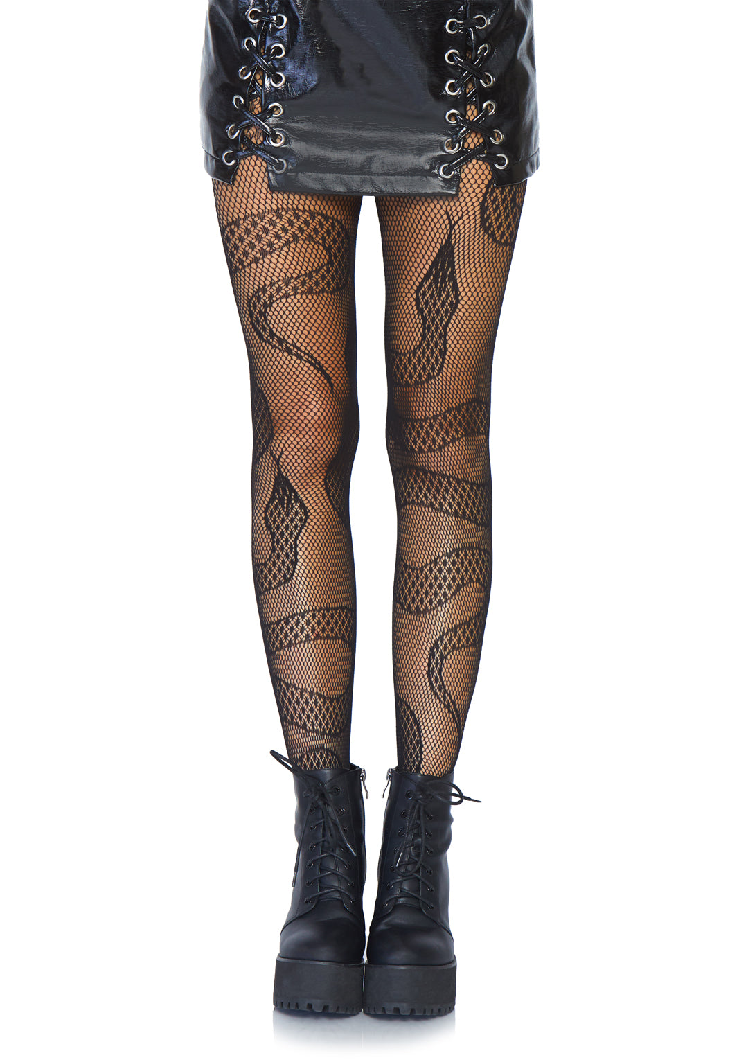 Leg Avenue Snake net tights. Black Color