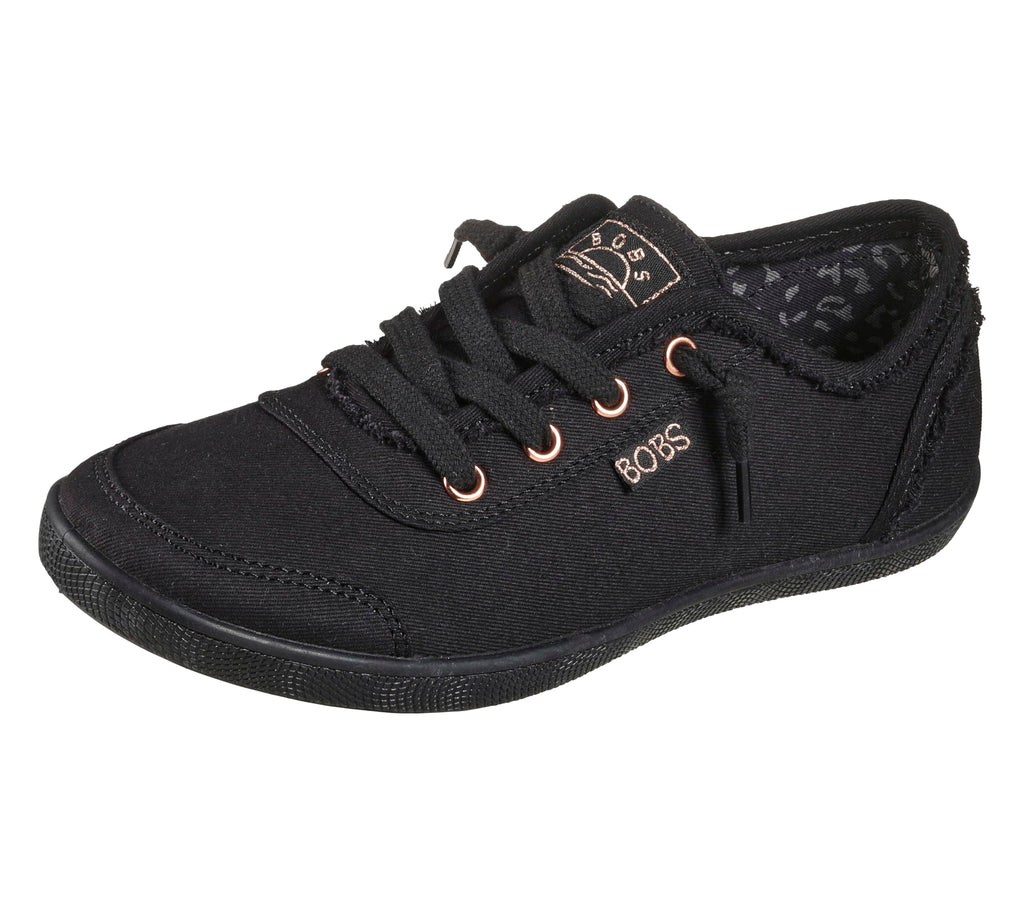 Skechers Women's Bobs B Cute Sneaker, Black Black, 7.5 Wide