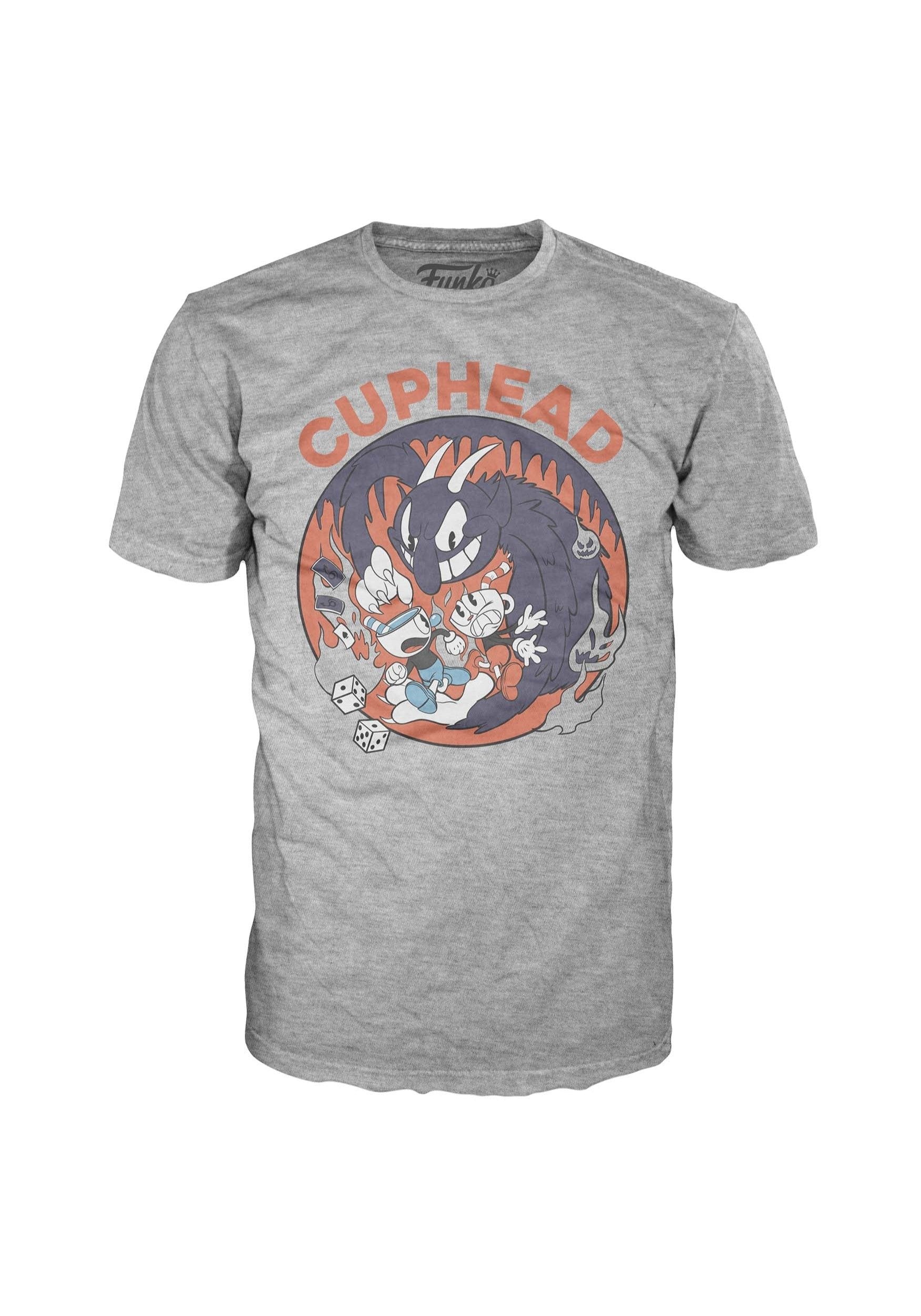 Cuphead Pop! Tees - Cuphead Mugman Devil Mens Unisex T-Shirt (2X-Large)