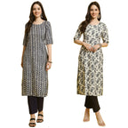 Tee Projekt Crepe Kurti & Pant Set For Women Ll Pack Of 2 Kurta Set Ll Traditional Kurta Set