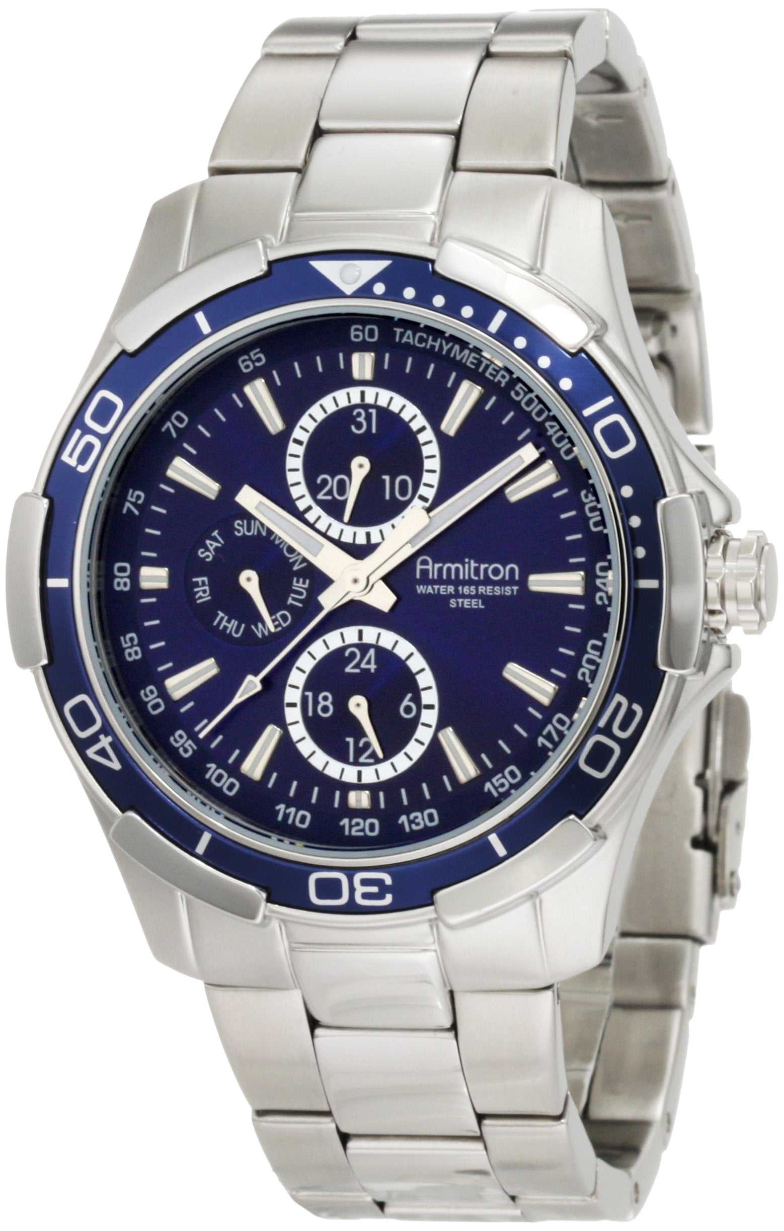 Armitron Men's 204677BLSV Stainless Steel Bracelet Watch