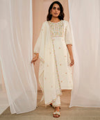 Libas WomenS Pure Cotton Kurta Sets (35219_Off White