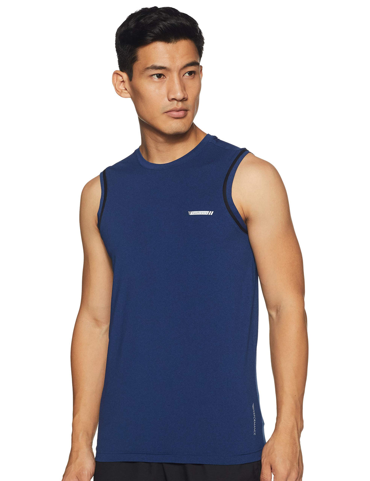 Van Heusen Athleisure MenS Quick Dry Gym Vest (61081_Navy_2Xl) 2