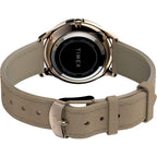 Timex Women's Modern Easy Reader 32mm Watch - Rose Gold-Tone Case White Dial with Beige Genuine Leather Strap