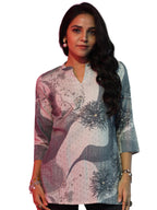 Libas WomenS Linen Straight Kurti (58167_Off White