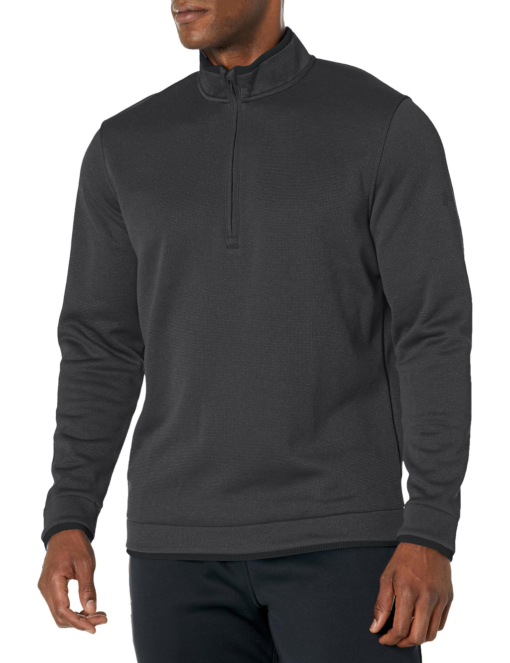 Under Armour Mens Storm Sweaterfleece Quarter Zip, (001) Black/White/Black, Medium