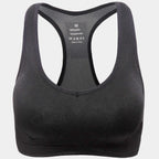 Stylish Racerback Athletic Sports Bra  Padded Seamless High Impact Support Black