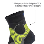 Balega Athletic Support Compression Fit Performance No Show Running Socks for Men and Women (1 Pair), Light Grey/Black, Large