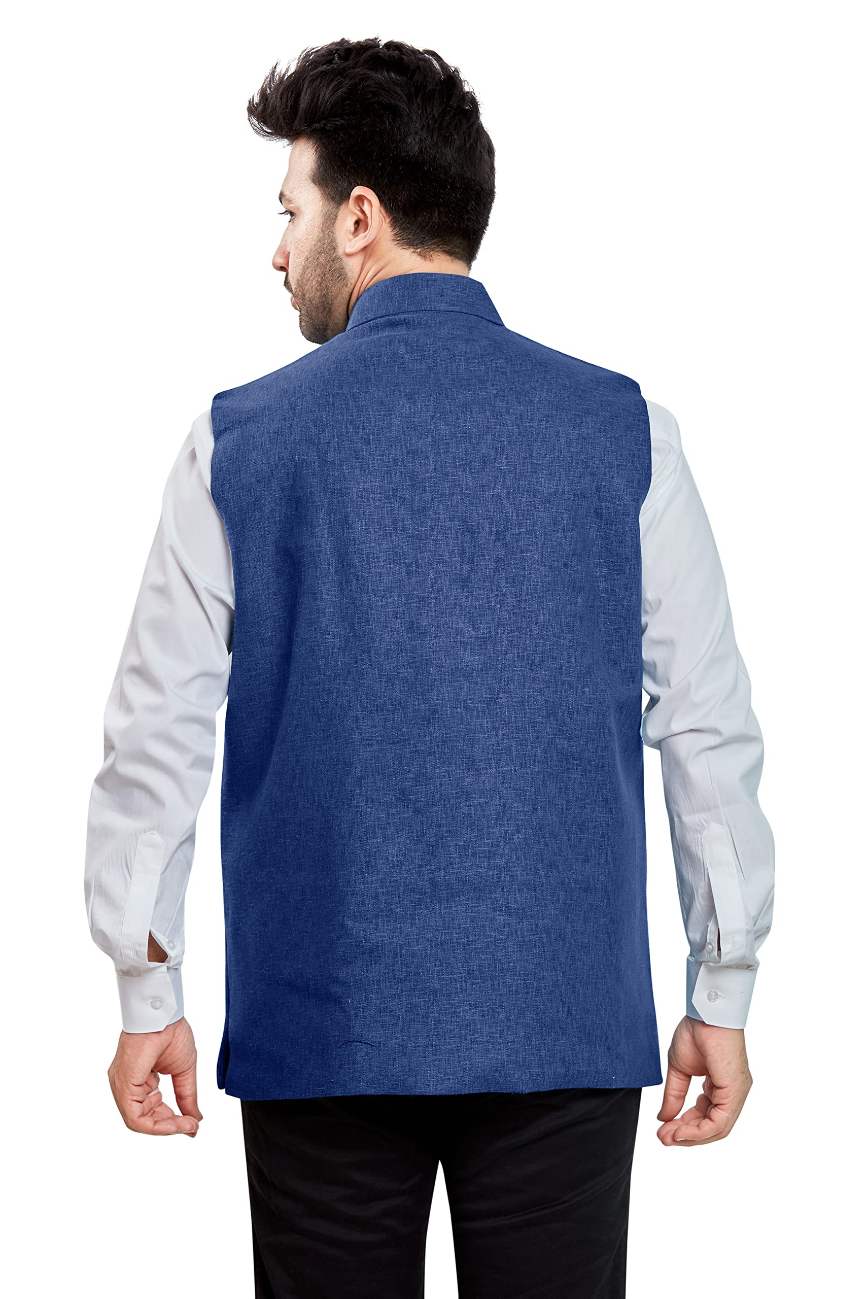 BE ACTIVE Mens Linen Blend Nehru Jacket With Mandarin Collar || Ethnic Koti For Men || Men Koti Formal|| Men Koti Wedding (RFKT