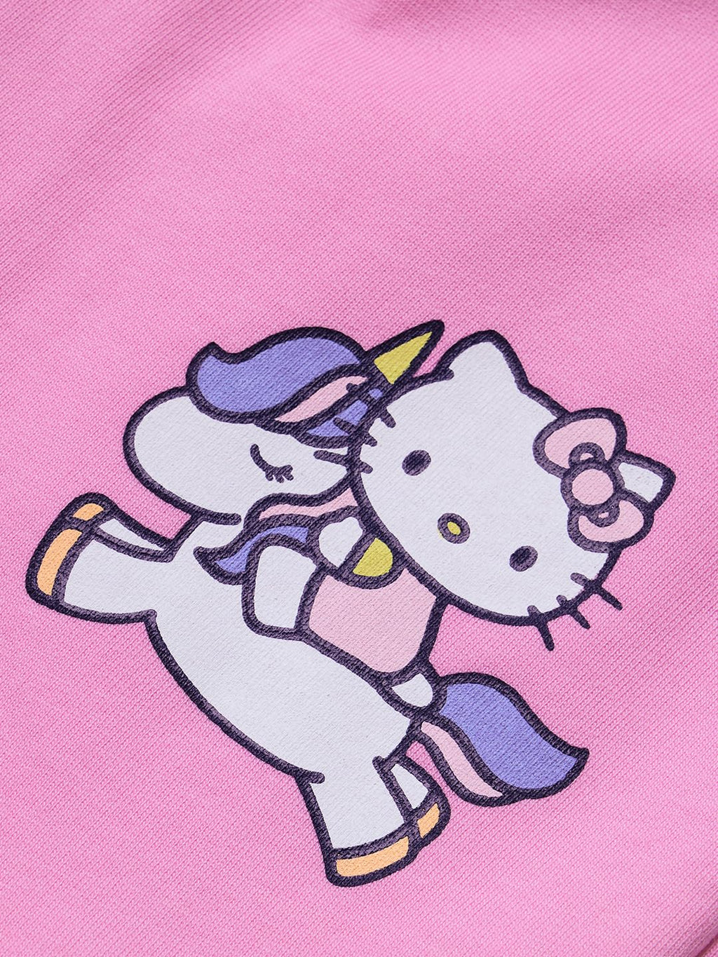 The Souled Store Hello Kitty: Unicorn Girls Drawstring Pink Printed Cotton Joggers (2-8 Yrs)