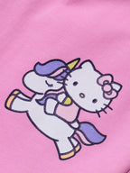 The Souled Store Hello Kitty: Unicorn Girls Drawstring Pink Printed Cotton Joggers (2-8 Yrs)