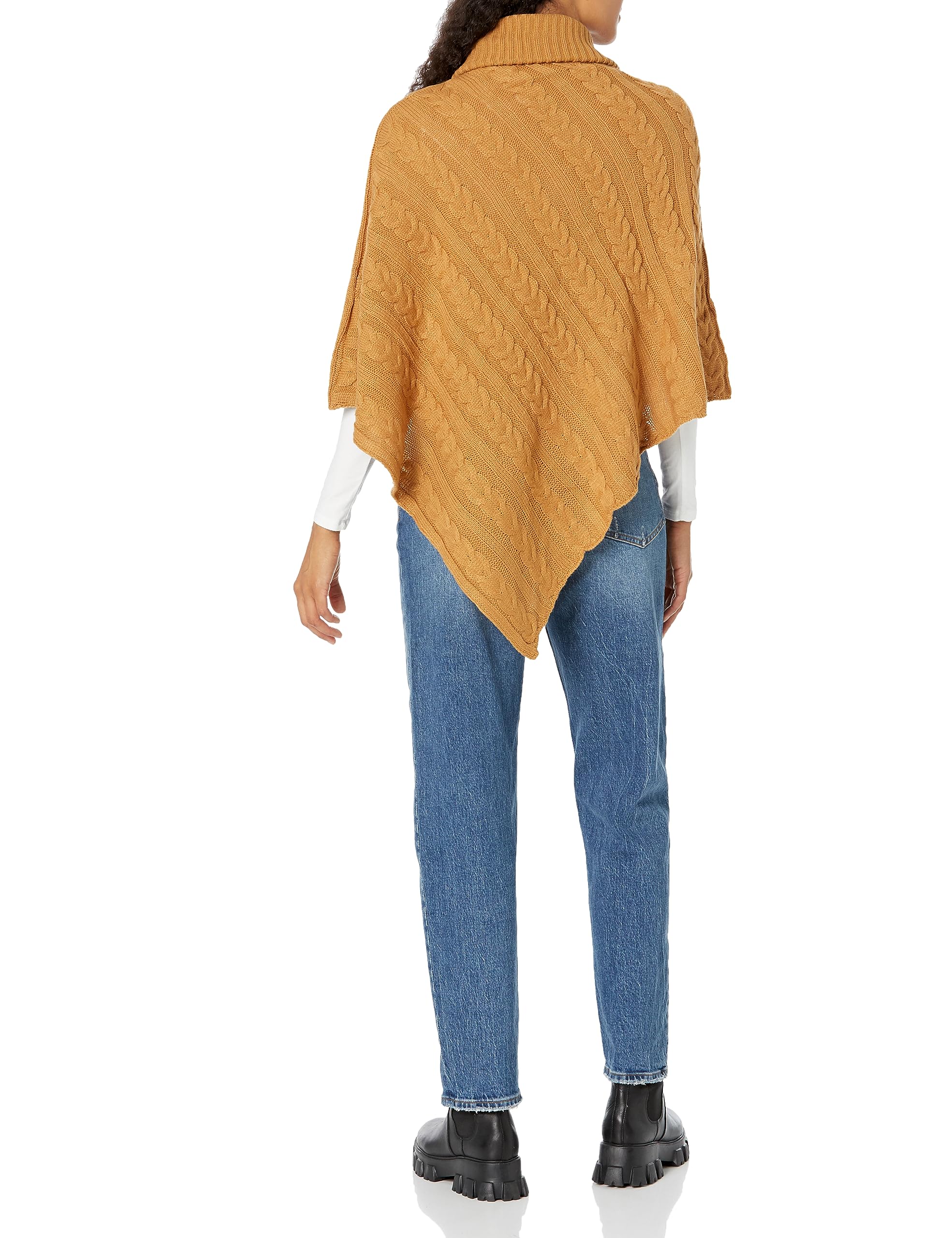 MARISSA KNIT PONCHO - GOLD