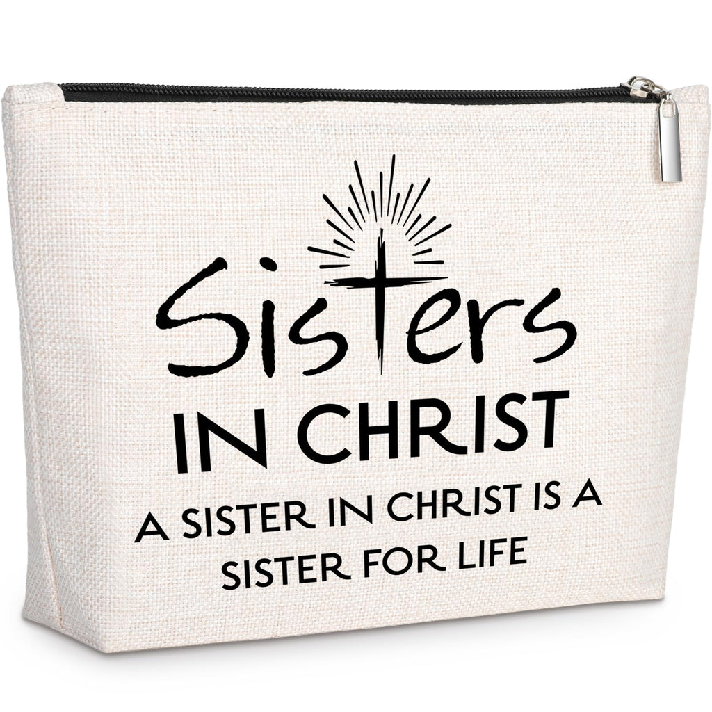 Christian Makeup Bag , Christian Gifts for Women Faith Religious Gifts for Sister in Christ, Best Friendship Birthday Gift for F
