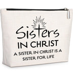 Christian Makeup Bag , Christian Gifts for Women Faith Religious Gifts for Sister in Christ, Best Friendship Birthday Gift for F