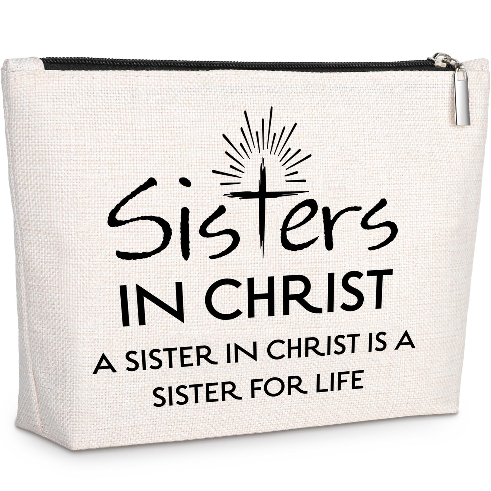 Christian Makeup Bag , Christian Gifts for Women Faith Religious Gifts for Sister in Christ, Best Friendship Birthday Gift for F