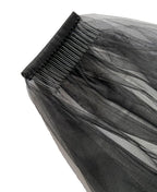 PAMOR Black Lace Veil Creative Mantilla Cathedral Tulle Sheer Wedding Halloween Veil for Bride With Comb