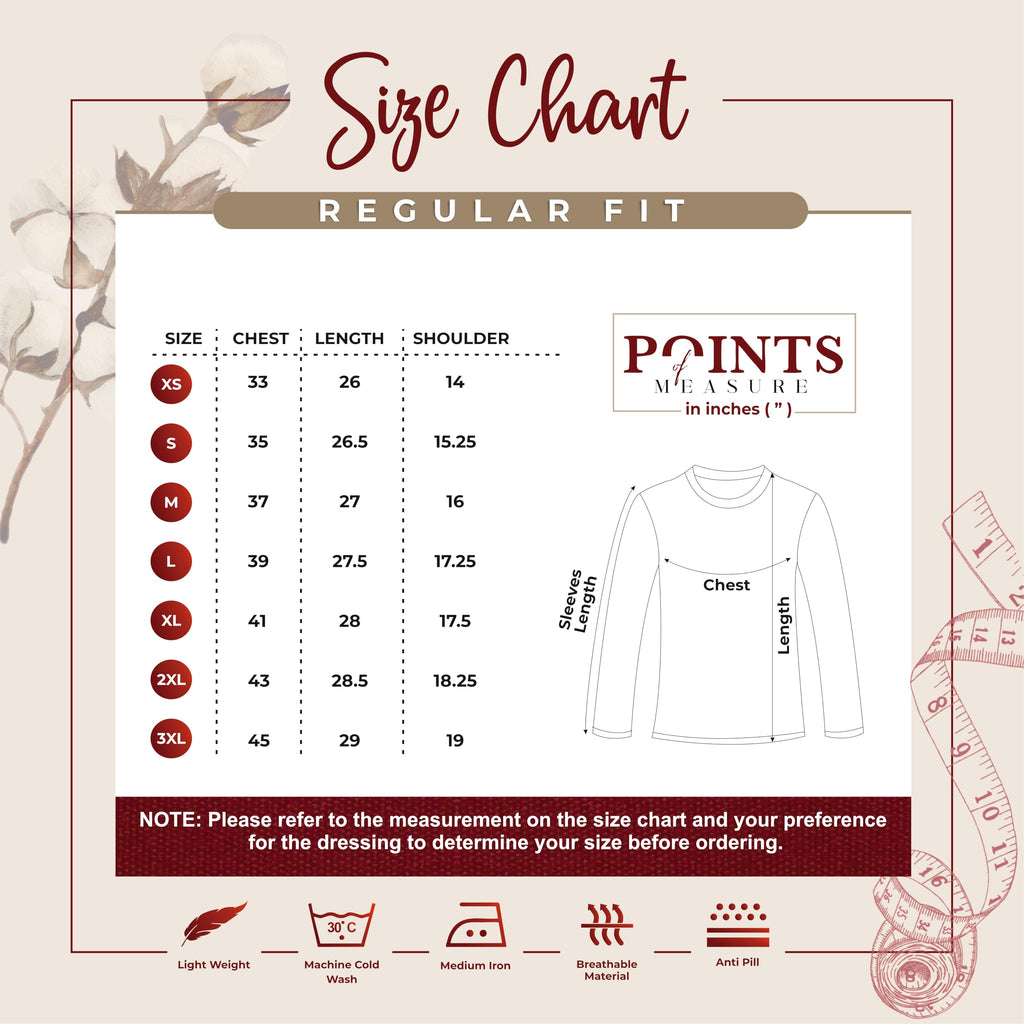 Noble Monk MenS Regular Fit Round T Shirt |Full Sleeves |Solid Pattern | Casual T-Shirt For Men