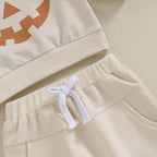 LIOMENGZI Baby Boy Halloween Pants Outfits Long Shirts Pumpkin Sweatshirt Pants Infant Boys Fall Halloween Clothes Set (light ka