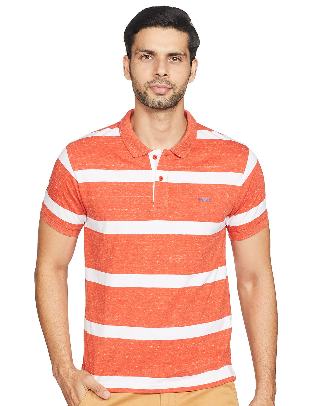 Pepe Jeans MenS Geometric Regular Fit Polo (Pm541495_Red_Xl)