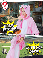 CANASOUR Pig Onesie Kids Halloween Cosplay Costume Girls One Piece Pjs Anime Unisex Hoodie Pajamas Pink For 10-12 Years Boys Par
