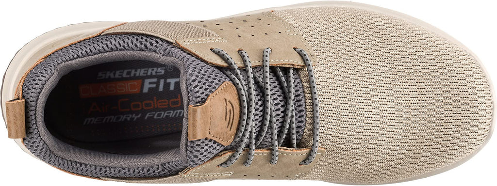 Skechers Men's Classic Fit-Delson-Camden Sneaker, Taupe, 10 Wide US