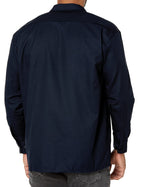 Dickies mens Long-sleeve work utility button down shirts, Dark Navy, Medium US