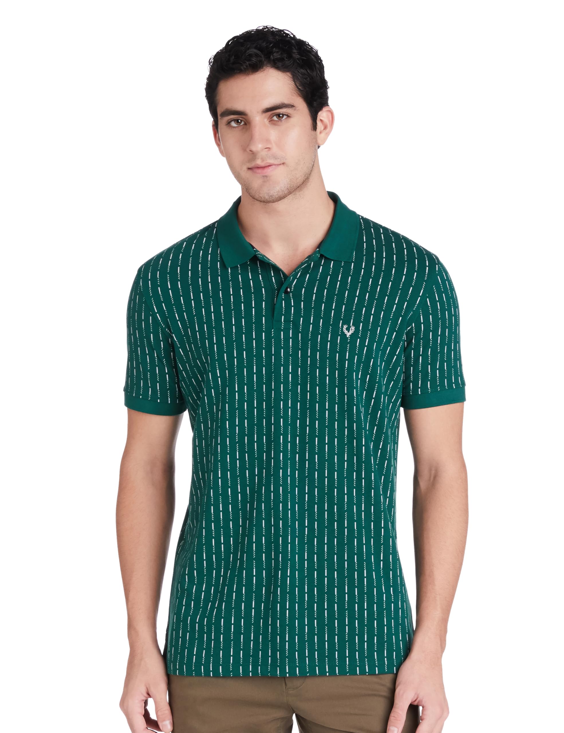 Allen Solly Men Striped Polo Neck Protective Gear