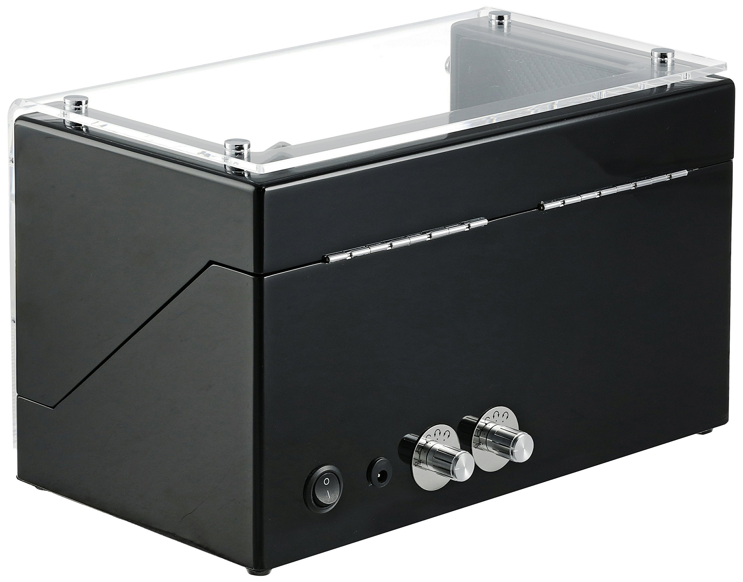 Diplomat Quad Black Wood Finish Watch Winder with Japanese Mabuchi Motor Watch Winder