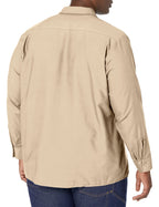 Red Kap Mens Industrial Work Shirt, Regular Fit, Long Sleeve, Light Tan, 5X-Large