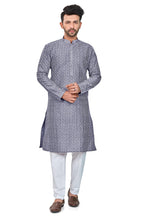 Be Active MenS Embroidered Lucknowi Grey Kurta Set || Men Kurta Pajama || Men Kurta Pajama Set || Kurta Pajama For Men (Rfsk001